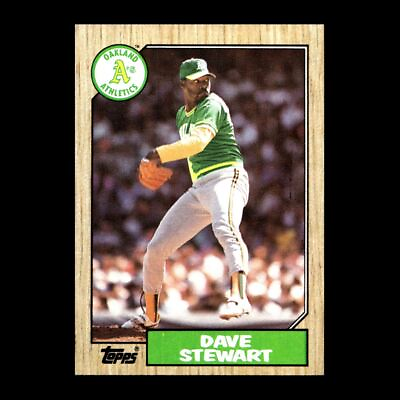 #ad Dave Stewart 1987 Topps Oakland Athletics #14 Set Break R305 $1.50