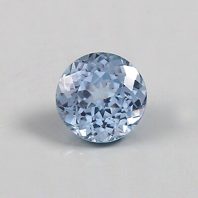 #ad 12x12 MM Natural Flawless Brazilian Sky Blue Aquamarine Round Cut Loose Gemstone