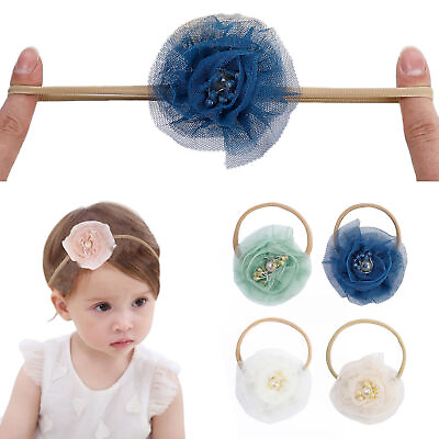 #ad Newborn Headband Elastic Dress Up Newborn Infant Hair Band Girls Headwear Safe $7.43