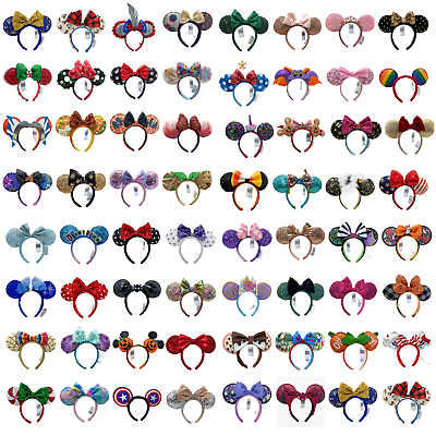 #ad 65 Styles Disney Parks Christmas Peppermint Loungefly Minnie Ears Headband