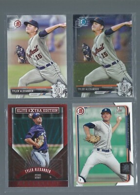 #ad 4 CARD LOT OF TYLER ALEXANDER ALL ROOKIE CARDS NO DUPES TIGERS #1