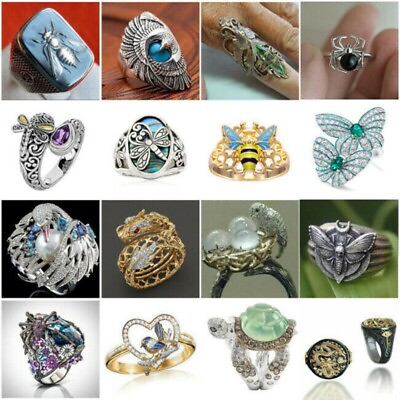 #ad Turkish Handmade Ring 925 Silver Cocktail Women Jewelry Wedding Bridal Size 6 10