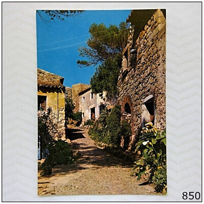 #ad Tossa Costa Brava Main Street Villa Vella Postcard P850