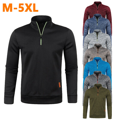 #ad Mens High Neck Jumper Blouse Winter Warm Pullover Long Sleeve Casual Sweater Top