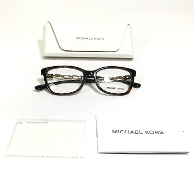 #ad Michael Kors Eyeglasses Frames MK4097 Greve 3006 Tortoise Gold Square 52 16 140 $79.99
