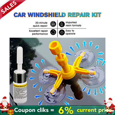 #ad Auto Glass Nano Repair Fluid Car Windshield Resin Scratch Crack Fix Tool Kit New