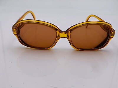 #ad Vintage Honey Brown Transparent Oval Sunglasses Germany FRAMES ONLY