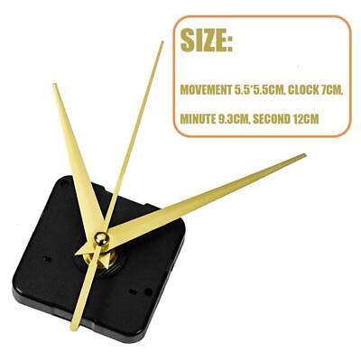 #ad Quartz Movement Mechanism Silent Clock Gold Hands DIY Kits P1P42024