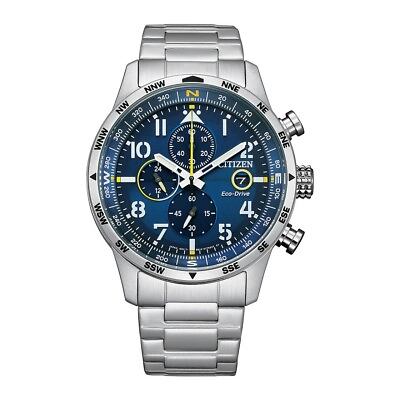 #ad Citizen Men#x27;s Eco Drive Chronograph Blue Dial Watch CA0790 83L NEW $189.00