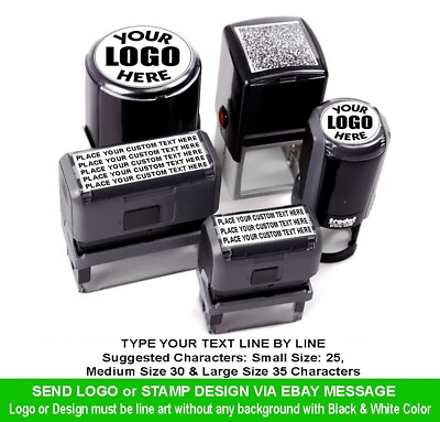 #ad Custom Self Inking Rubber Stamp. Select from various shape and design.