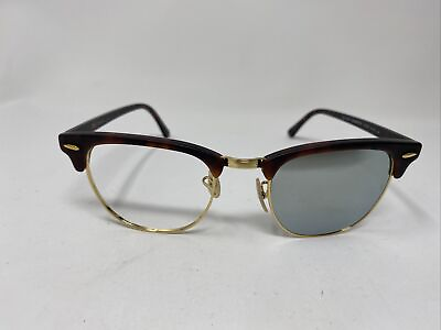 #ad RAY BAN RB 3016 1145 30 51 21 MATTE TORTOISE CLUBMASTER SUNGLASSES A999
