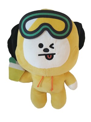 #ad BT21 Summer Dolce Yellow Chimmy Wearing Goggles Holding A Beverage 14quot; Plush New