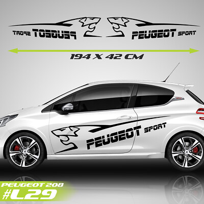 #ad Fits Peugeot Side Racing Stripes Car Stickers Car Graphics Vinyl Made In UK