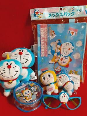#ad Doraemon Goods lot of 7 Mascot Pouch Dorami Doraemon Mesh bag Glasses Anime