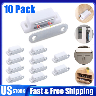 #ad 10Pcs Magnetic Cabinet amp; Door Latch Catch Closures Kitchen Cabinet Cupboard US