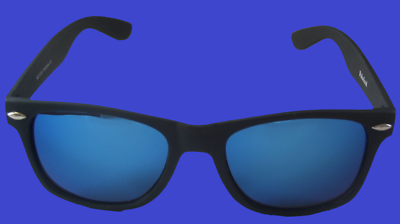 #ad New Designer Wayfare sunglasses Black Matte Blue RV Polarized lenses