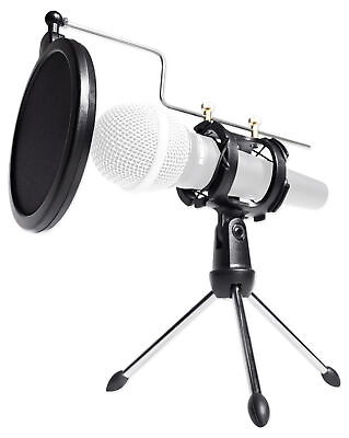 #ad Rockville RTMS21 Podcast Podcasting Dynamic Microphone StandFilterShock Mount