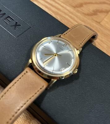 #ad Timex Marlin Hand Wound Watch Gold W Hodinkee Leather Strap