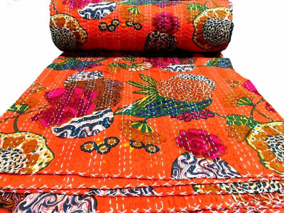 #ad Vintage Coverlets Bedspreads Bed Cover Wholesale Cotton Kantha Quilt Handmade