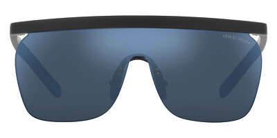 #ad Giorgio Armani AR8169 Sunglasses Rubber Black Dark Blue Mirrored Blue 133mm