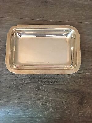 #ad Edward amp; Sons Silver Plate Serving Tray Warming Plate Buffet Insert