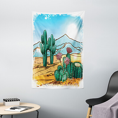 #ad Cactus Tapestry Cartoon Vector Design Print Wall Hanging Decor