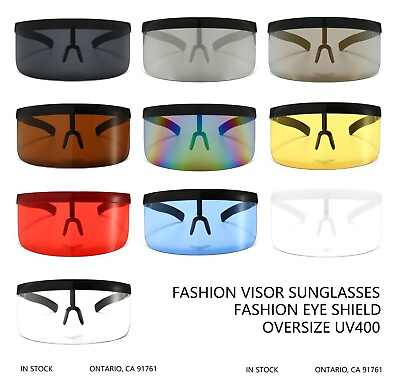 #ad Visor Sunglasses; Oversize Shield XXL; UV400; Fashion Face Shield