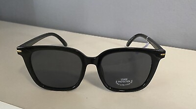 #ad New Black UV400 Protection Against Ultra Violet Rays Sunglasses Adult Womens NWT