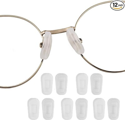 #ad Eyeglass Nose Pad Covers Slip on Silicone Nose Pad for Glasses Soft Eyeglass ...