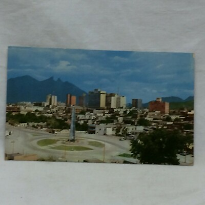 #ad Vintage Postcard Vista De Monterey Mexico Scene 1962