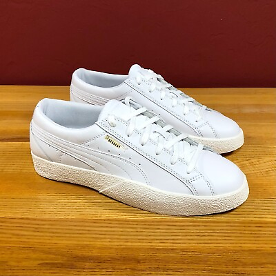 #ad Puma Love Women#x27;s Leather Sneakers Shoes Size 11 White Marshmallow 372104 01