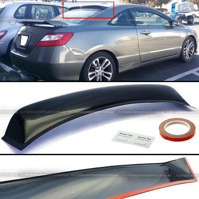 #ad For 06 10 Civic 2dr Coupe Rear Window Roof Sun Rain Shade Vent Visor Spoiler