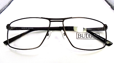 #ad Bulova Eyeglasses Frames SENEGAL Graphite 56 16 145 Mens Eyeglasses Frames