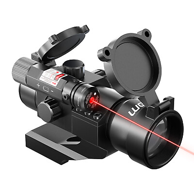 #ad Green Red Dot Sight 4MOA Reflex Sight w Red Laser Cantilever Mount for 20mm Rail