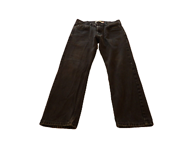 #ad Levis 505 Jeans Black Mens 33x30 Straight Fit Denim