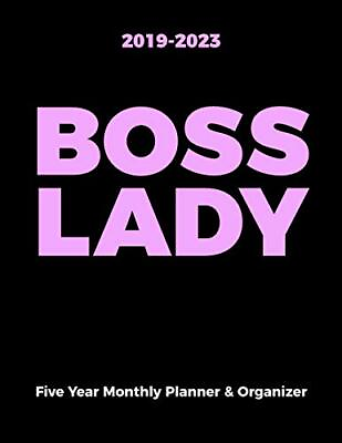 #ad 2019 2023 BOSS LADY FIVE YEAR MONTHLY PLANNER amp; ORGANIZER: By Useful Books *NEW*