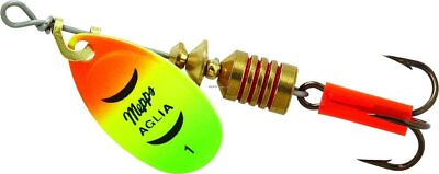 #ad Mepps Aglia In Line Spinner 1 8 Oz Plain Treble Hook Hot Firetiger Blade B1 HFT
