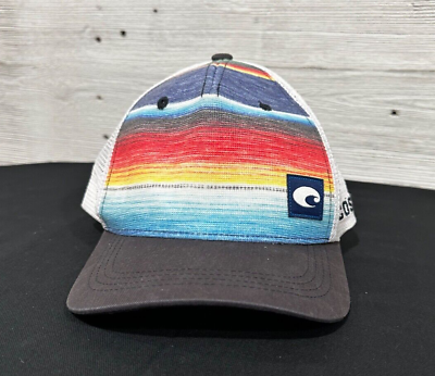 #ad Costa Men#x27;s Trucker Hat Snapback Cap Costa Baja Stripe Mesh Hat
