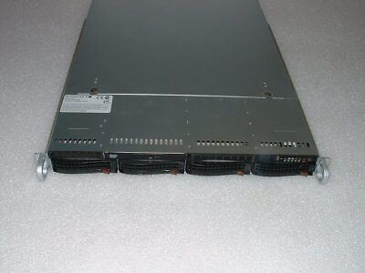 #ad Supermicro 1U Server X8DTU F 2x Xeon X5660 2.8ghz 12 Cores 24gb 4x Trays Rails