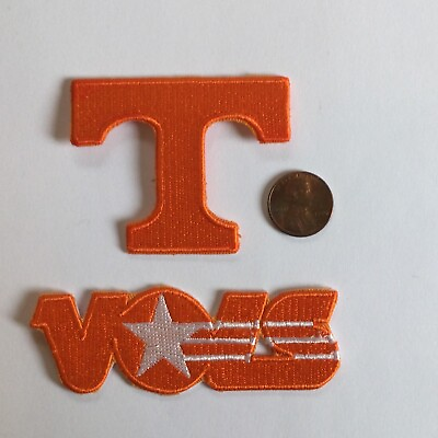 #ad 2 Tennessee volunteers￼Vintage VOLS Embroidered Iron On Patches Patch Lot