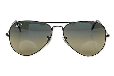 #ad Ray Ban 3025 Large Pilot Black Gradient Polarized Sunglasses