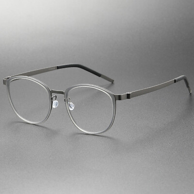 #ad Titanium Eyeglasses Ultralight Retro Women Men Glasses Frame RX able 9737 51mm