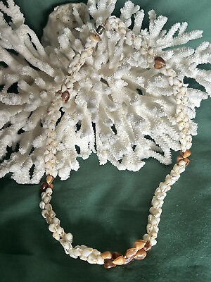 #ad Hawaiian 100% White Momipoleo Necklace 18”