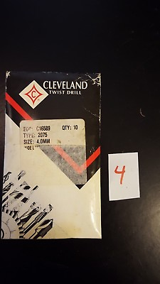 #ad Cleveland Parabolic Wide Land Jobber C16589 2075 4.0mm HSS CO Drill Bit 10x
