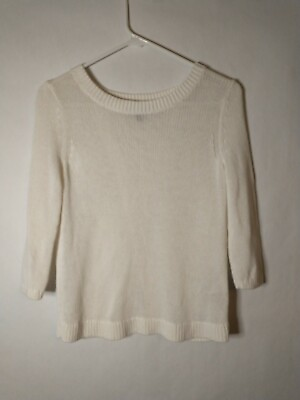 #ad Banana Republic Ivory Knit Style Sweater Size XS
