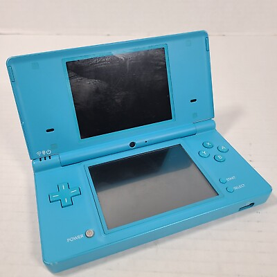 #ad FOR PARTS Nintendo DSi Light Blue Handheld Console Game System TWL 001