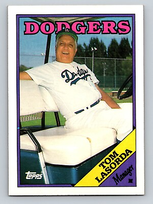 #ad Tom Lasorda 1988 Topps #74 Los Angeles Dodgers