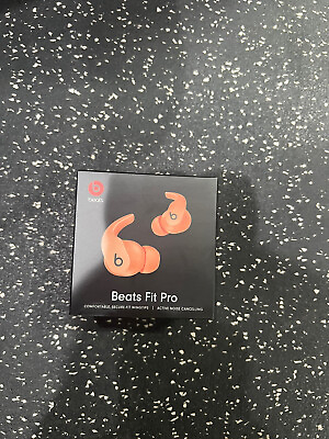 #ad Beats Fit Pro True Wireless Noise Cancelling In Ear Earbuds Coral Pink MPLJ3LL A