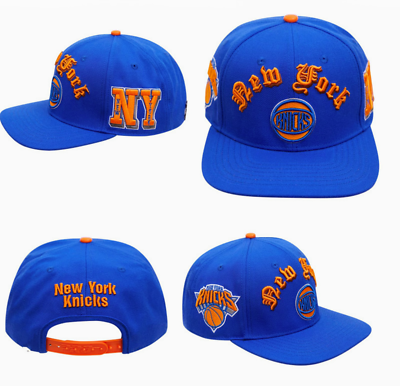 #ad New York Knicks Hat Snapback Adjustable Fit Blue New Style Fast Ship