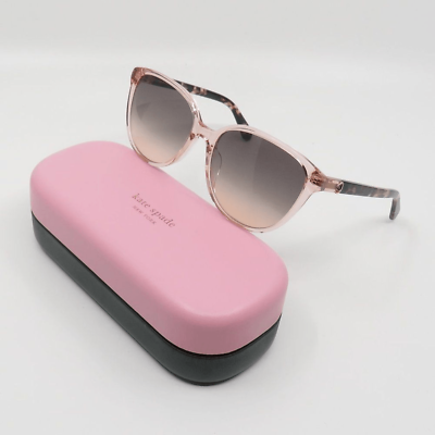 #ad Kate Spade New Vienne G S 35J Transparent Pink Grey Shaded Pink Sunglass